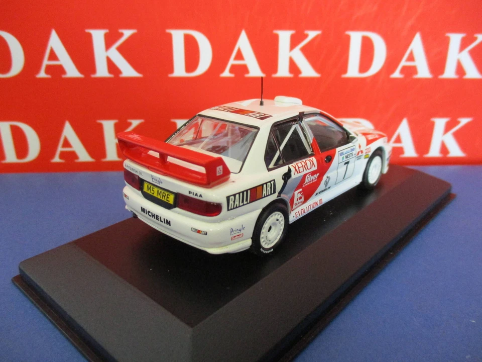 Die cast 1/43 Modellino Auto Mitsubishi Lancer EVO III 1000 Lakes 1996 T.Makinen - Immagine 3 di 4