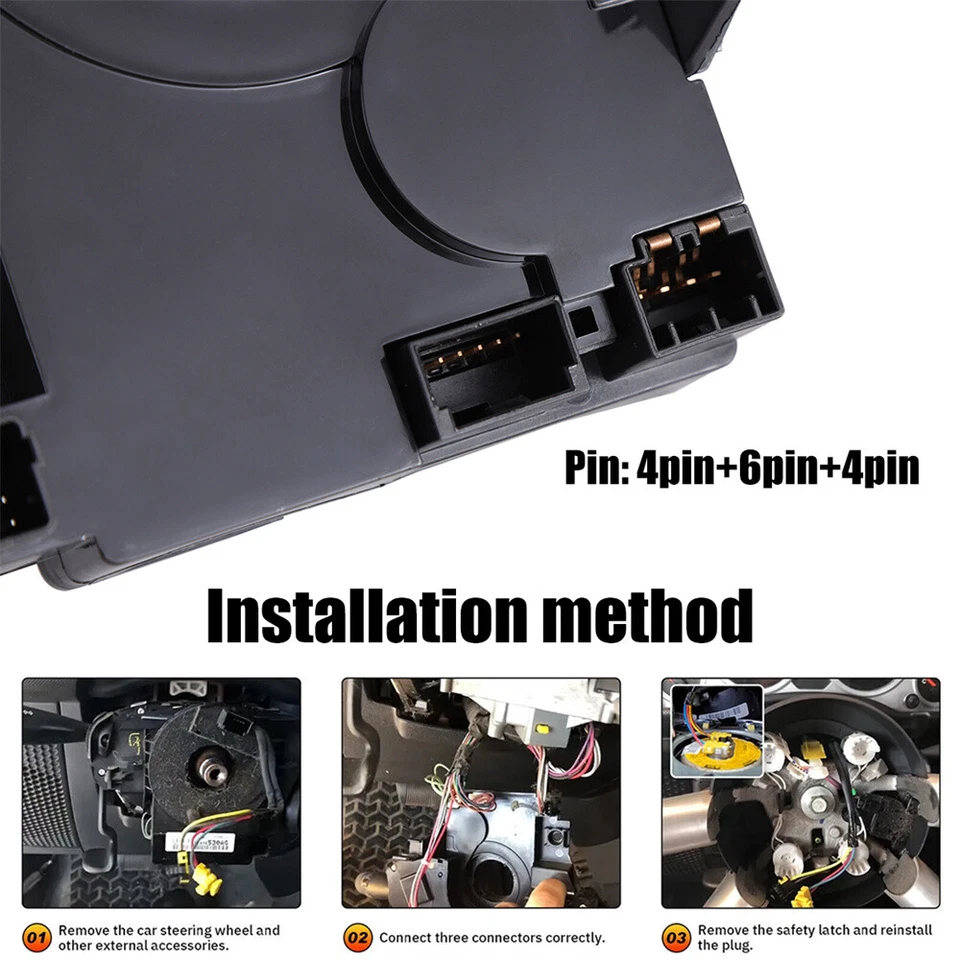 Clock Spring For Jeep Wrangler JK 2007-2018 With Angle Sensor Steering Wheel - Bild 4 von 4