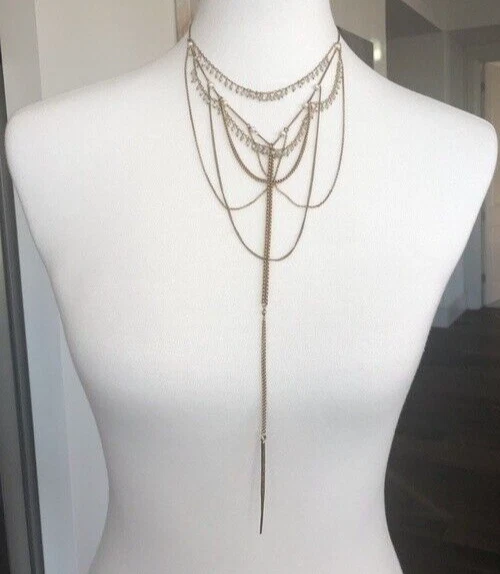 Novo Autêntico Colar Lariat Chan Luu MOP Branco Barroco Pérola Drapeado Multi-Strand