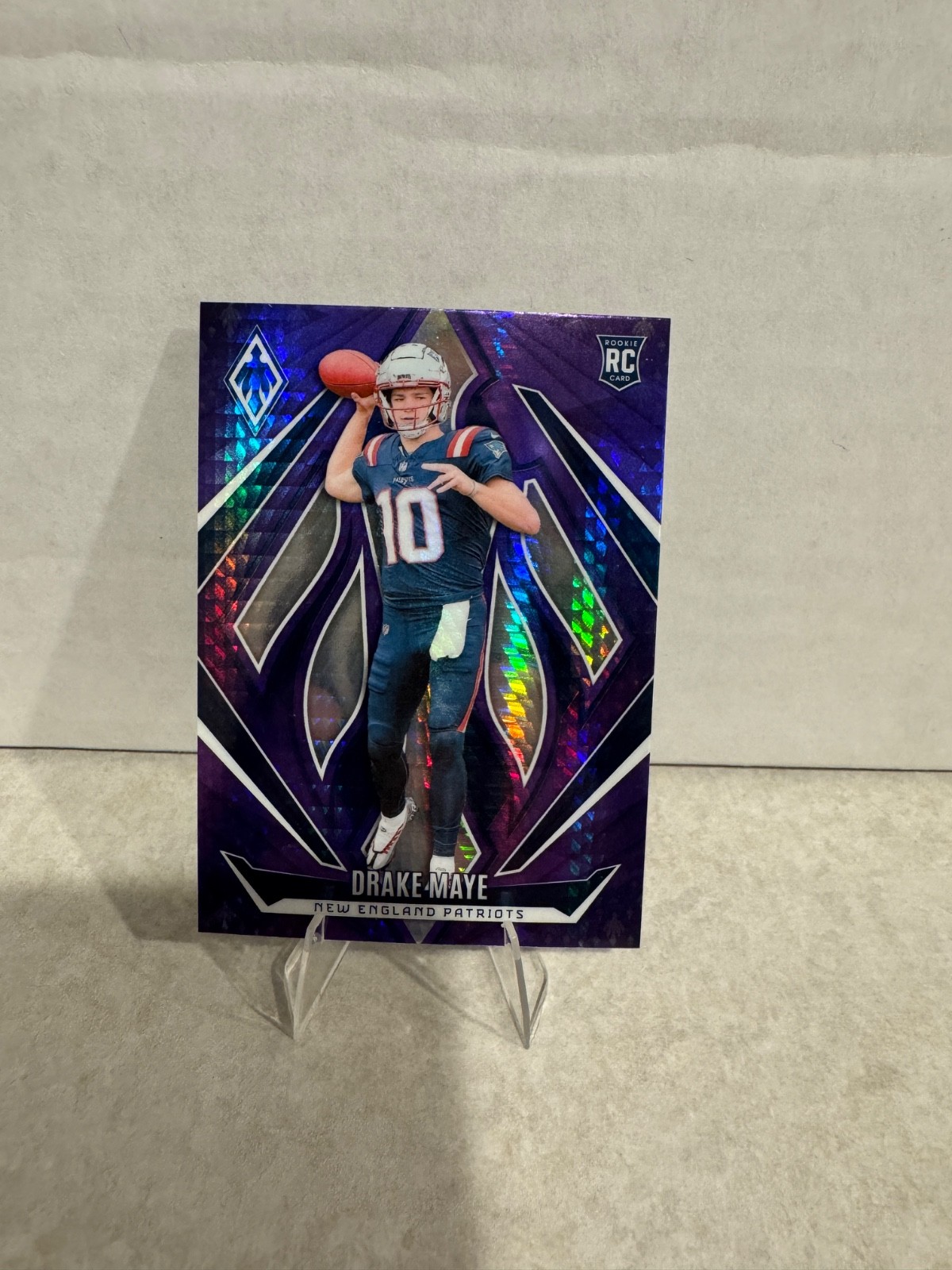 2024 Panini Phoenix - Drake Maye #179 Purple Hyper RC