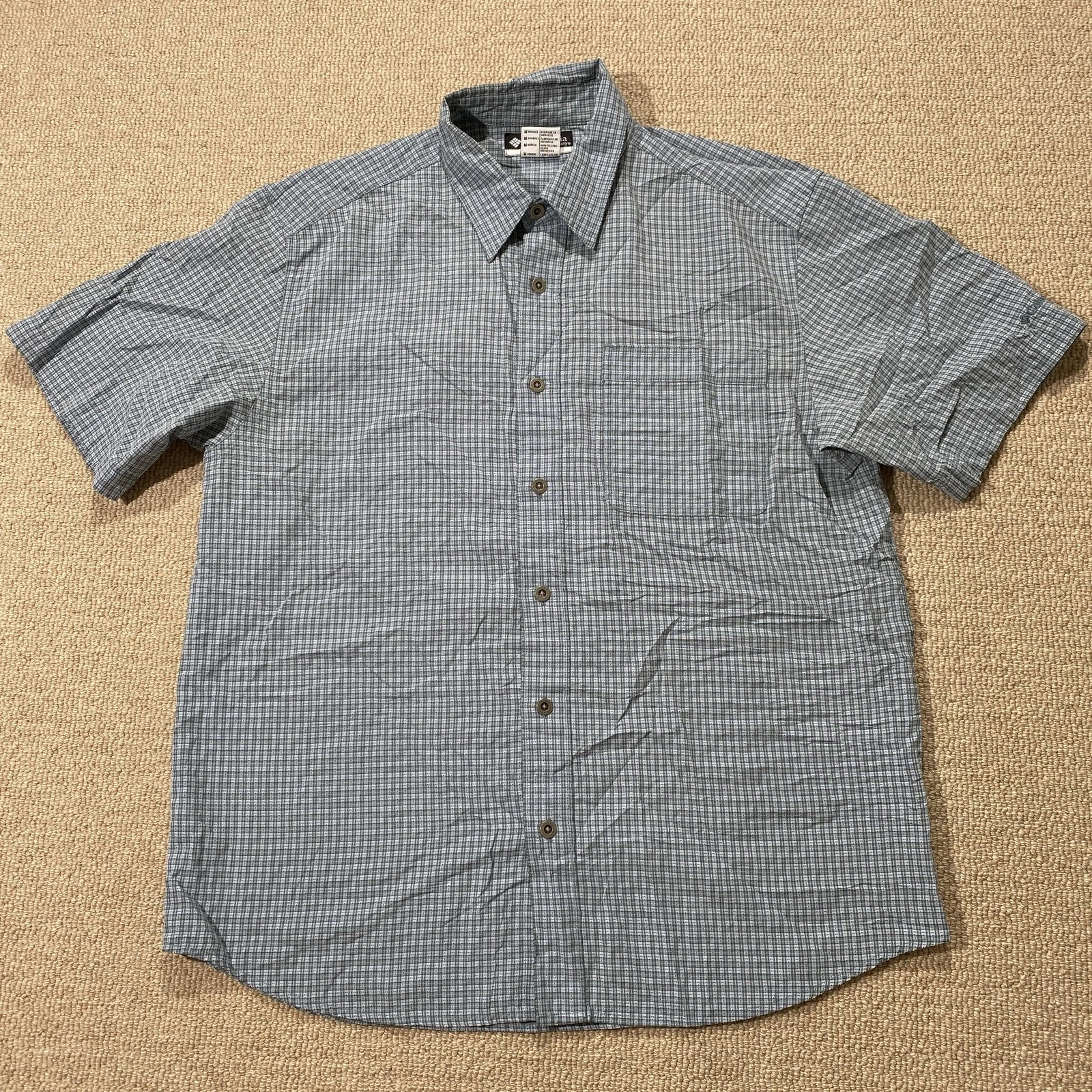 Columbia Shirt Mens Medium Blue Check Short Sleeve Outdoor Hiking
Opens in a new window or tab