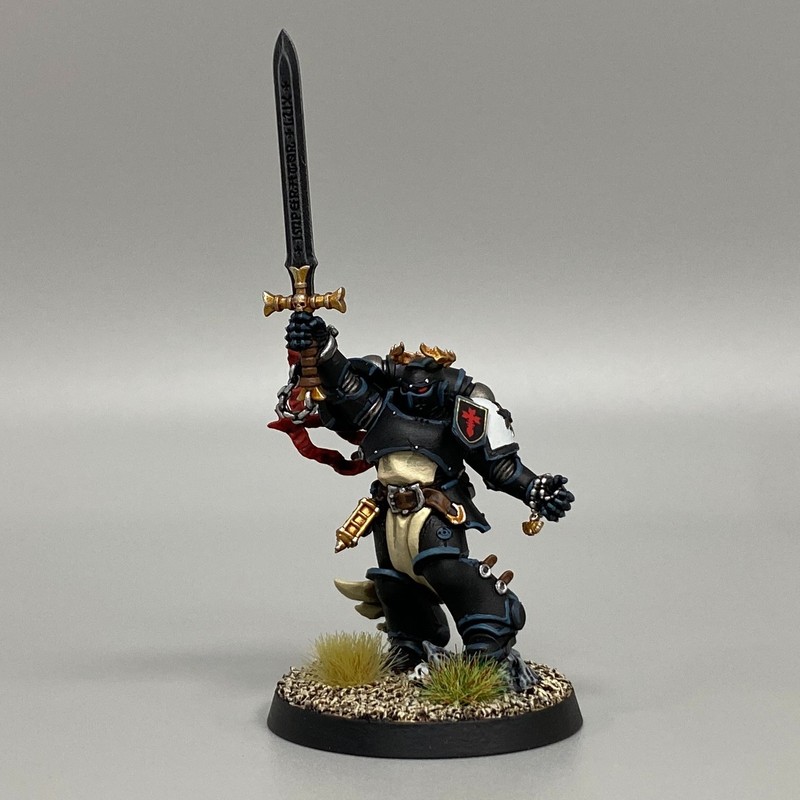 EMPEROR'S CHAMPION BLACK TEMPLARS SPACE MARINES WARHAMMER 40,000 PAINTED 40K