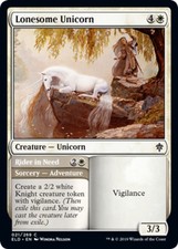 x4 Lonesome Unicorn // Rider in Need C MTG Throne of Eldraine M/NM, English