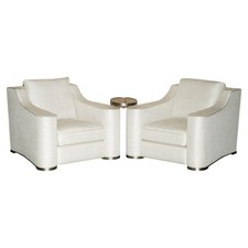 PAAR DESIGNER FENDI HERITAGE LUXUS WOHNSESSEL MIT VERSTELLBAREM TABLETT