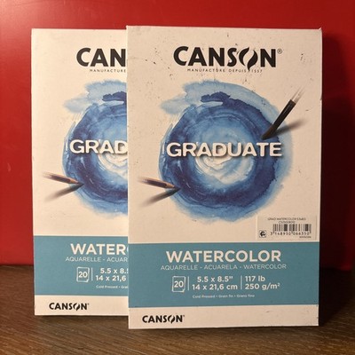 2 Canson Graduate Series Watercolor Pad 5.5''X8.5''-20 Sheets 5A0027QV-1GB2X - B3