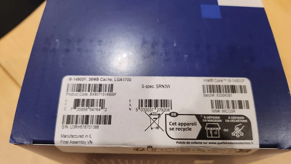 Intel Core i9-14900F Desktop Processor 24 cores (8 P-cores + 16 E-cores) sealed - Image 3 of 4