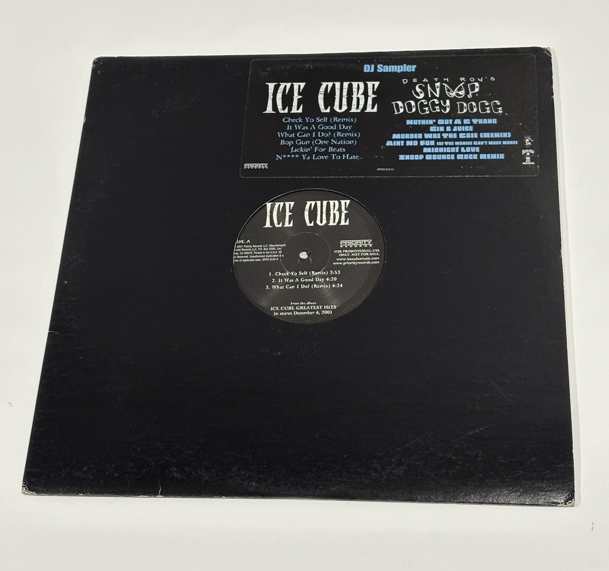 Ice Cube Snoop Dogg Greatest Hits Vinyl LP Promo DJ Sampler NWA