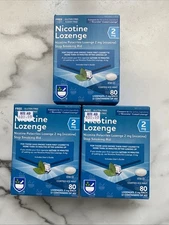 3x Rite Aid Nicotine Lozenge Stop Smoking Aid Coated Ice Mint 2mg 80 Ct Each
