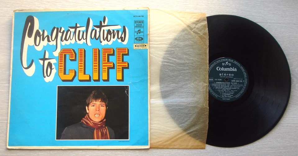 CLIFF RICHARD -LP LANGUETTE- CONGRATULATIONS TO CLIFF-ALL MY LOVE…Fr. BIEM 1968 - Photo 4/4