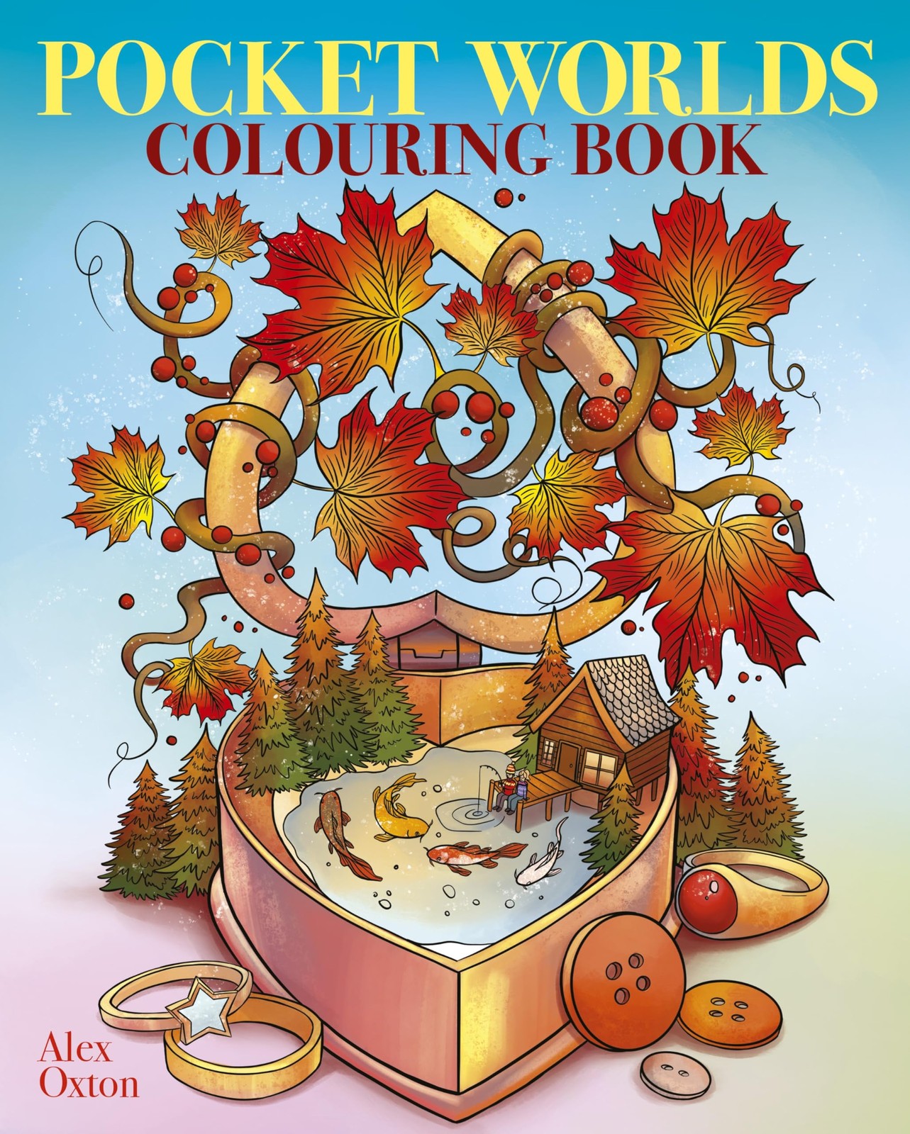 Pocket Worlds Colouring Book: Over 45 Miniature Scenes to Colour by Alex Oxton - Image 7