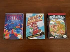 NES Nintendo Complete In Box CIB Lot — Tetris + Joe & Mac + Super Mario Bros. 2