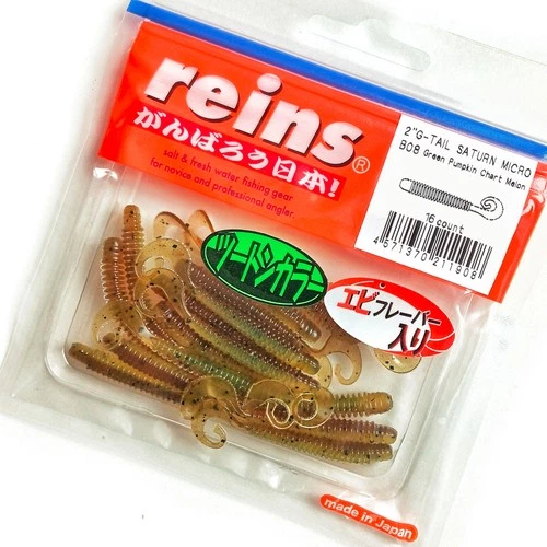 #B08 REINS G-TAIL SATURN MICRO 2" Soft Scented Salty Rockfish Finesse Jig Lure