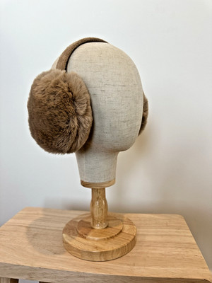 Laundry by Design Oversized Solid Faux Fur Brown Earmuff