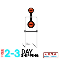 Double Spinner Shooting Targets - Auto Reset Steel for .44 Mag Handguns