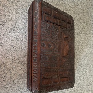 Hand Carved Wooden Taj Mahal India Rectangular Decorative Box 9x5x2 Inches