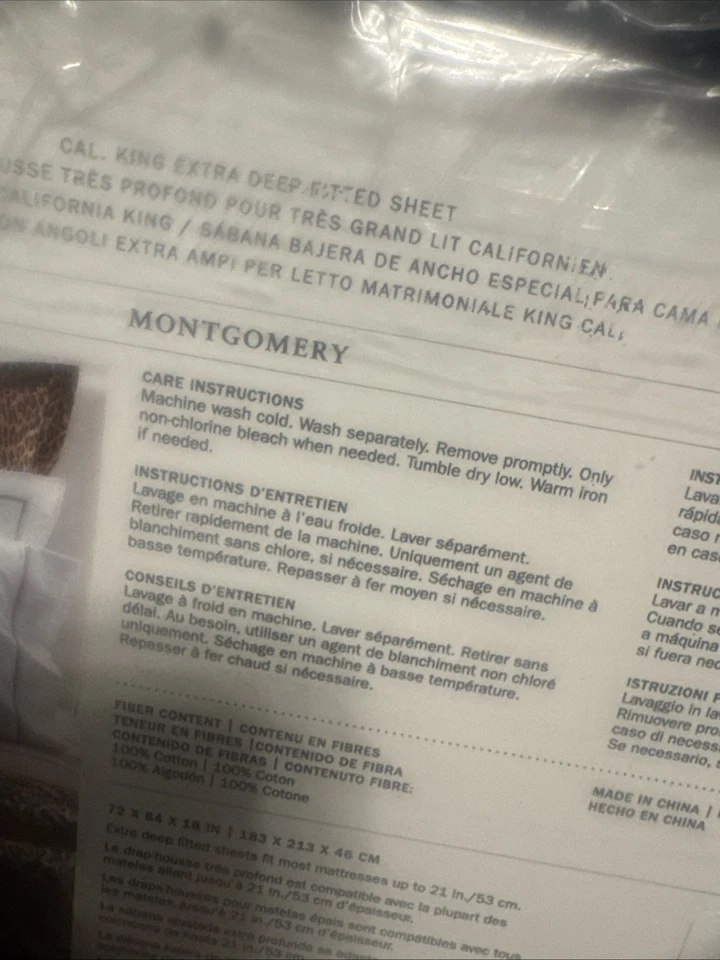 Sábana Ajustable Ralph Lauren Aragón Estampado Leopardo King Nueva Foto 4 de 4