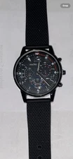 Men's Stainless Steel Business Fashion Watch Silver/Black Quartz