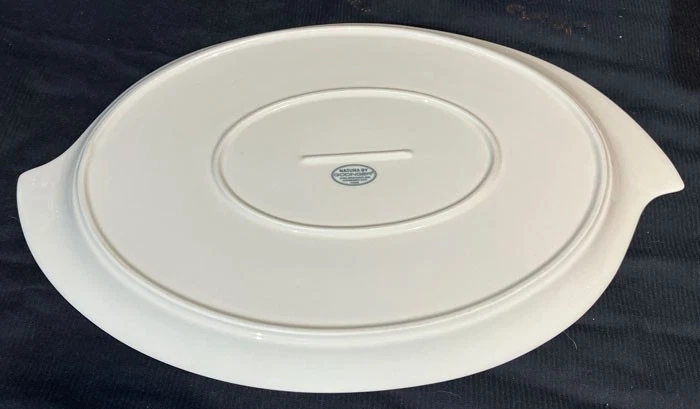 NATURA GODINGER LARGE OVAL SERVING PLATTER CHROME FOOTED SERVING RACK 16" X 11" - Image 2 of 4