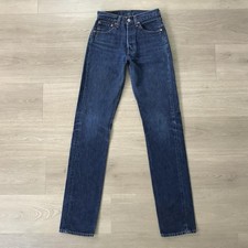 Levi's 501 Vintage Dark Wash Straight Leg Button Fly Jeans - Size 24