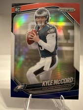 Panini Prizm 2025 Kyle McCord Red White Blue Rookie Prizm #377 Eagles Football