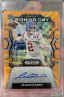 2024 Prizm Draft Picks Signing Day Jaxson Dart #SD-JAX Orange Wave Prizm #'d /75