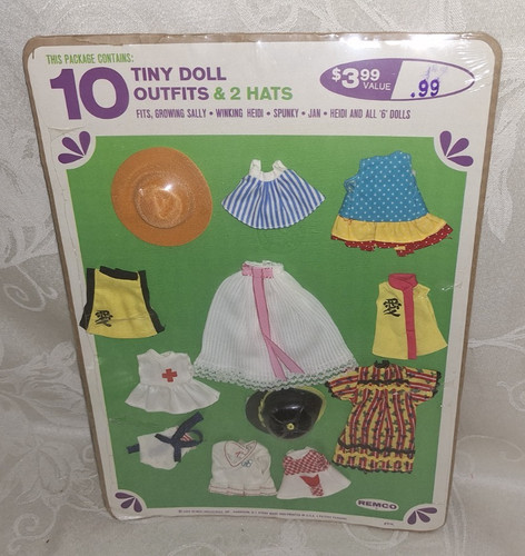 VINTAGE REMCO TINY DOLL OUTFITS HEIDI JAN OLD STORE STOCK NRFP $39.99
