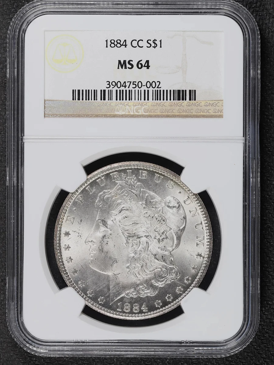 Carson City Grade MS 64 1884 Year Morgan US Dollars (1878-1921