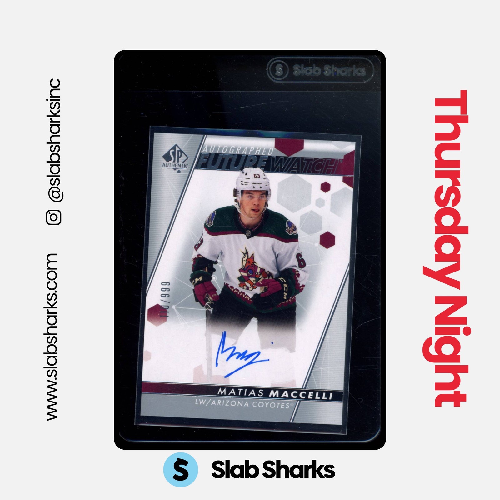 2022 UPPER DECK SP AUTHENTIC #115 MATIAS MACCELLI FUTURE WATCH AUTO ROOKIE /999
