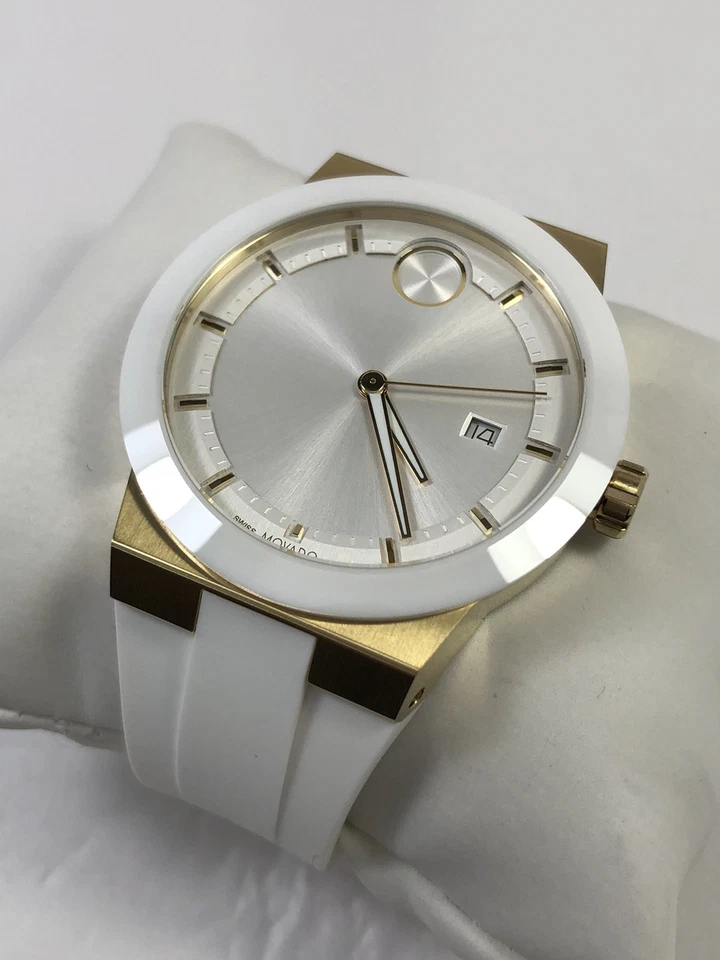 Movado Bold Fusion SWISS Quartz White Dial Rubber Strap Men's Watch 3600899 - image 3 of 4