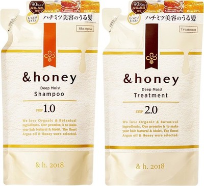 &Honey and Honey Deep Moist Shampoo Treatment Refill Set Super Moisturizing