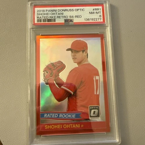 2018 Panini Donruss Optic Shohei Ohtani RC Retro 84 Red /99 PSA 8 #RR1