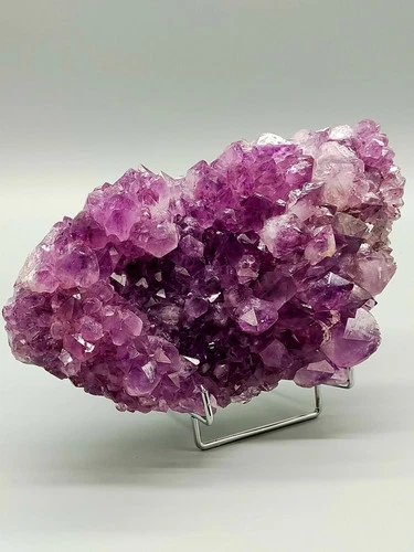 Magnificent Amethyst Druze Large Crystal Level in Intense Purple