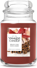 , Sparkling Cinnamon Fall Scented Candle, 22oz Large Jar with up to 150 Hour Bur
