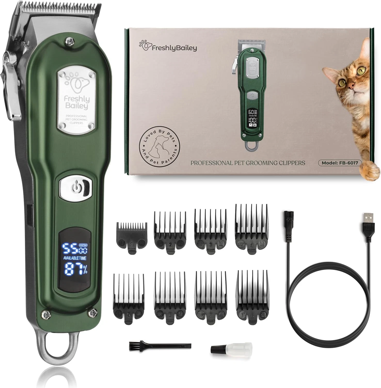 Cat Clippers for Matted Hair - Matted Cat Fur Remover - Low Noise Grooming Trimm