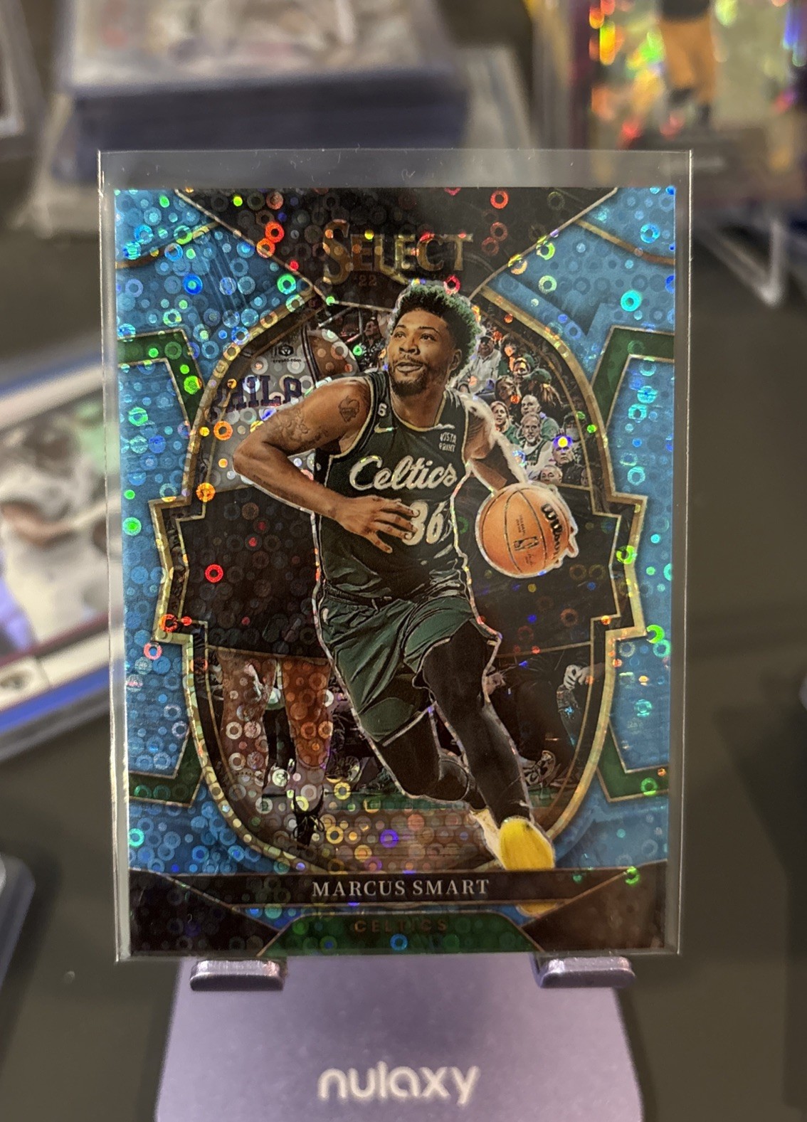 Marcus Smart 2022 Panini Select Concourse Light Blue Disco Prizm /99 #35