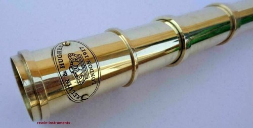 Nautical Vintage Full Brass Pirate Spyglass 18" Marine Antique Telescope Gift - Picture 6 of 6