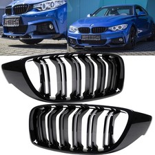 Set Doppelsteg K�hlergrill Schwarz Glanz f�r BMW 4er F32 F33 F36 + M4 alle Fzg.