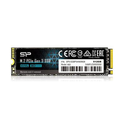 新品未開封 NVMe SSD 512GB SP512GBP34A80M28 Silicon Power 512GB NVMe M.2 PCIe Gen3x4 2280 SSD