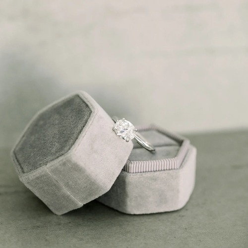 3 Ct IGI Lab Grown Oval Cut Diamond Engagement Ring 18K White Gold - Picture 6 of 13