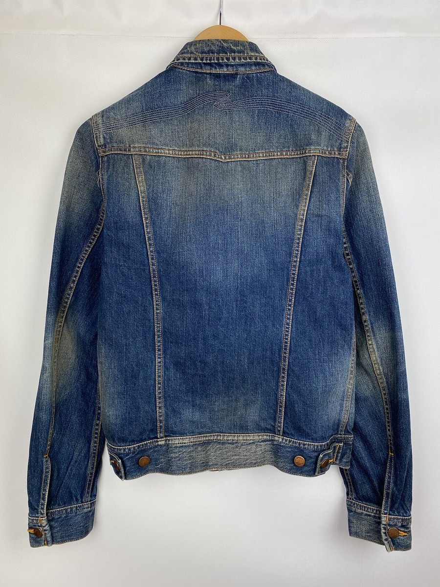 Nudie Jeans men's Conny Denim Trucker Jacket Org. Night Rain Nudie Jeans men's Conny Denim Trucker Jacket Org. Night Rain