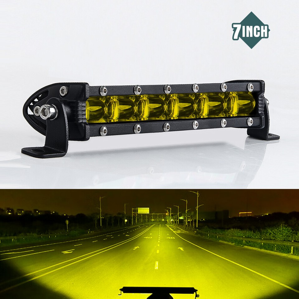 Mayello 12 Inch Single Row Light Bar 45000LM 12-Inch Amber LED Light Bar - Single Row Thin Design, 45,000 Lumens, For Truck, UTV, ATV, Boat Single Row Thin Light Bar - Foto 13