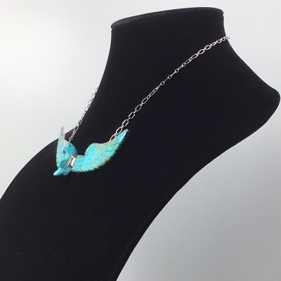 Sterling Silver Carved Turquoise Eagle Pendant Vintage Sterling Silver Carved Turquoise Eagle Pendant Vintage