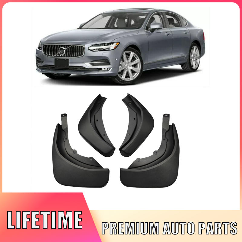 4pcs Black Mud Flaps for VOLVO S90 2017-2023 Front & Rear Splash Guards