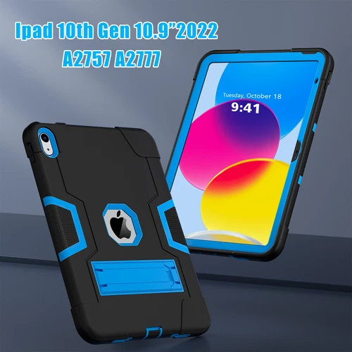 For iPad 9th 8th 7th Gen 10.2 Shockproof Heavy Duty Hard Rubber Cover Stand Case - Picture 98 of 122