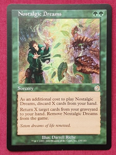 Magic The Gathering TORMENT NOSTALGIC DREAMS green card MTG