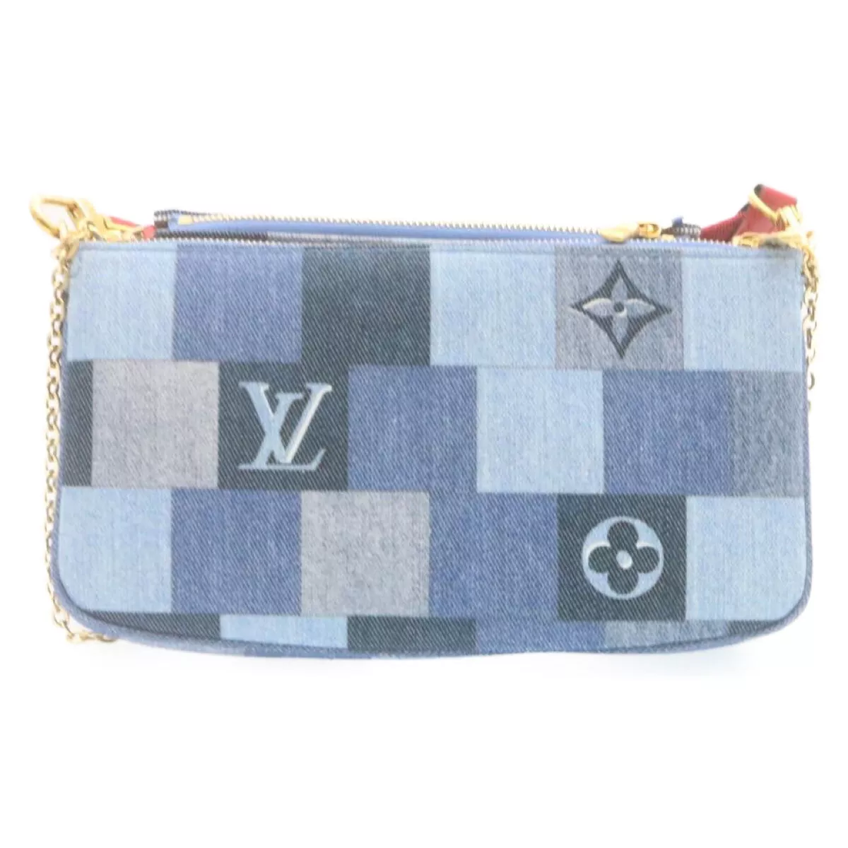 LOUIS VUITTON Denim Multi Pochette Accessoires Shoulder Bag M44990