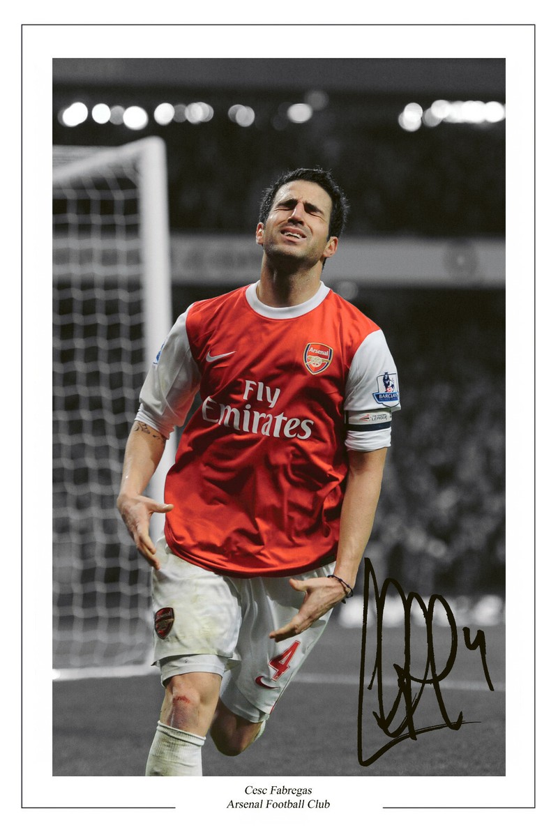 Cesc Fàbregas サイン入り写真 フレーム付き cesc-fabregas-signed-plaque-