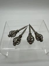 Antique Victorian Display Nails Spring Wall Picture Covers Metal Set Of 4