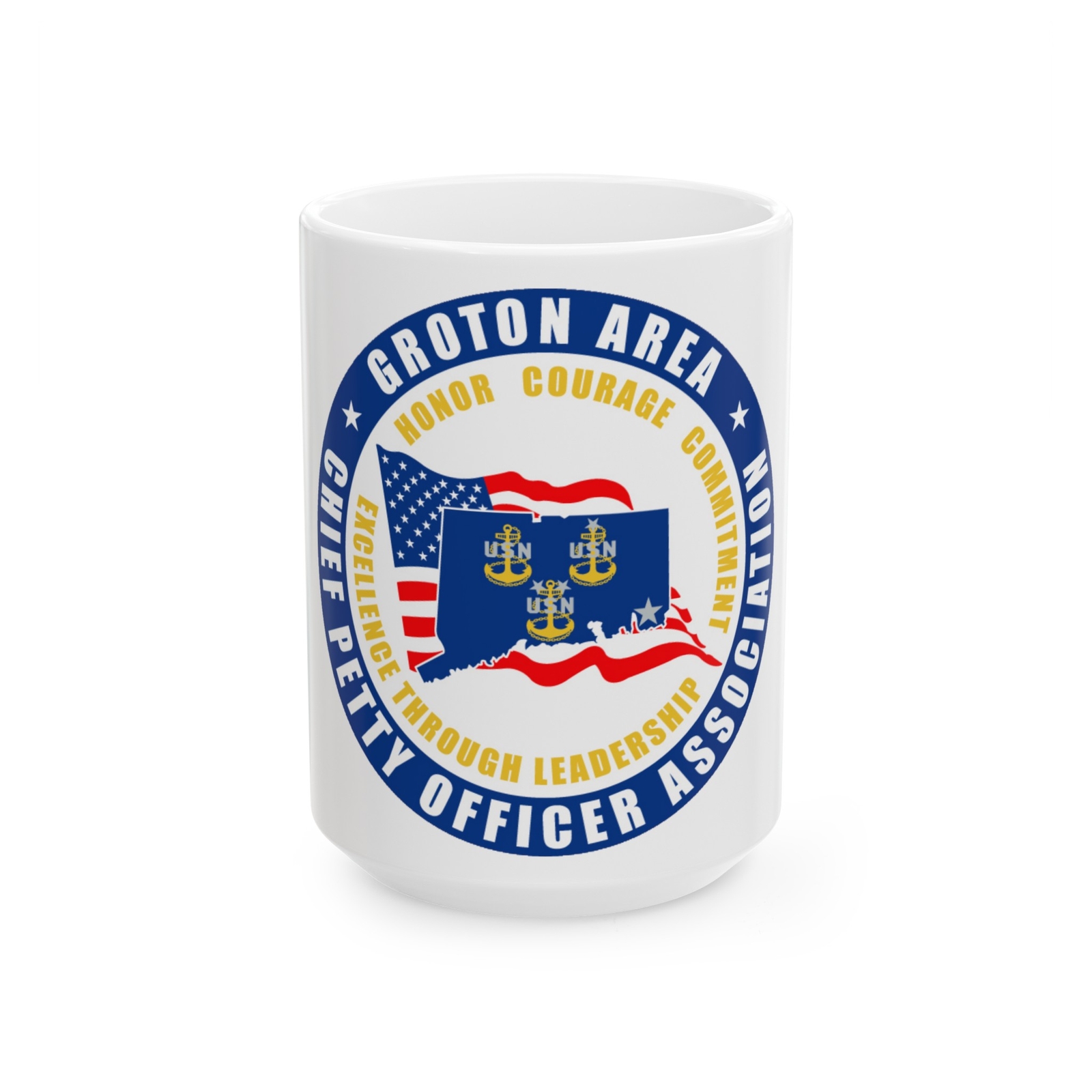 Groton Area CPOA Chief Petty Officer Associations (U.S. Navy) White Coffee Mug