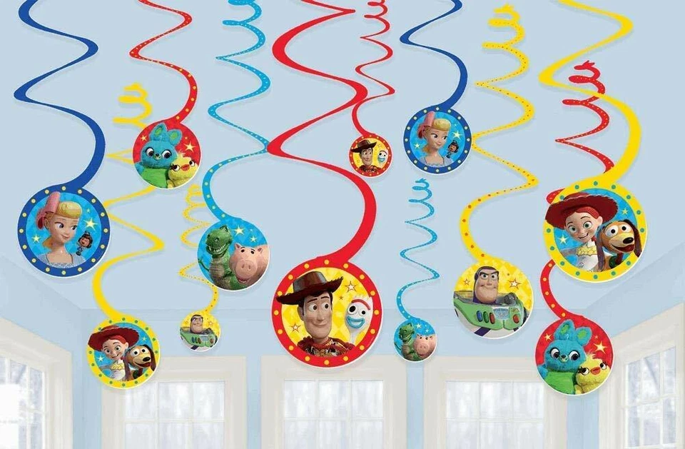 Toy Story 4 Swirl Decorations~Toy Story 4 Spiral Decorations~Boy Birthday Party  - Image 3 of 4